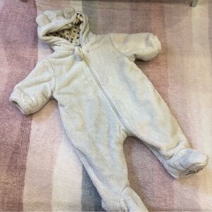🚨 The Children's Place Fleece Teddy Baby Bunting Suit - 0-6 mos